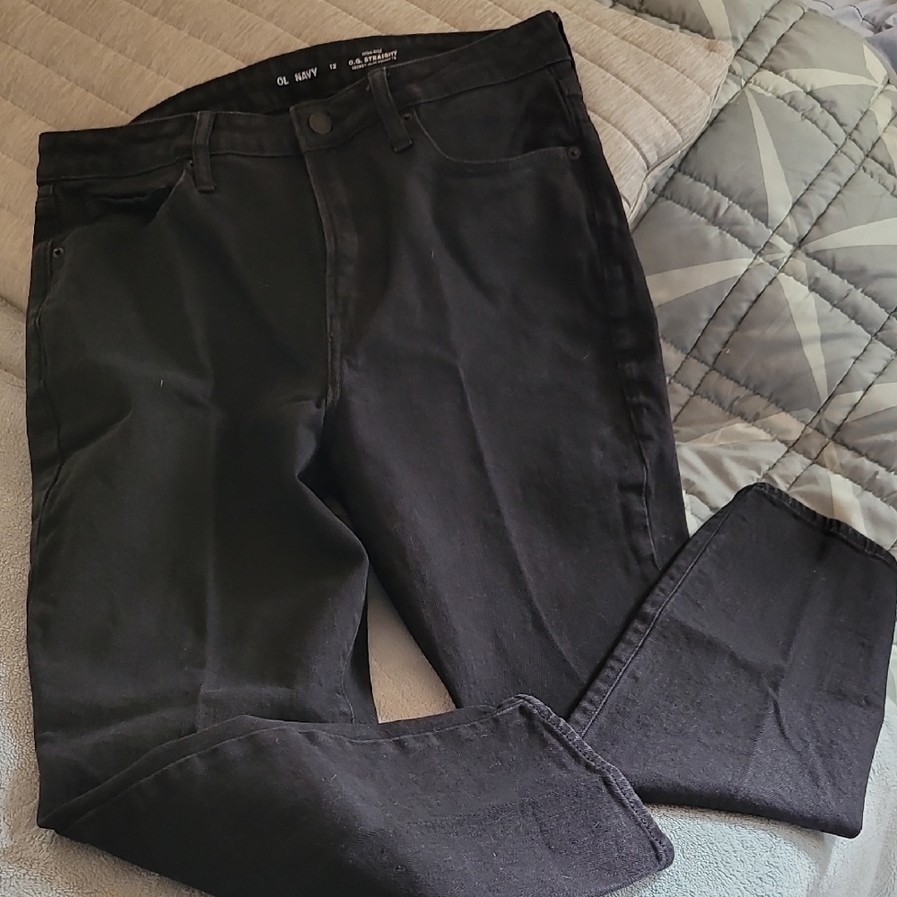Old Navy Jet Black Denim Pants
